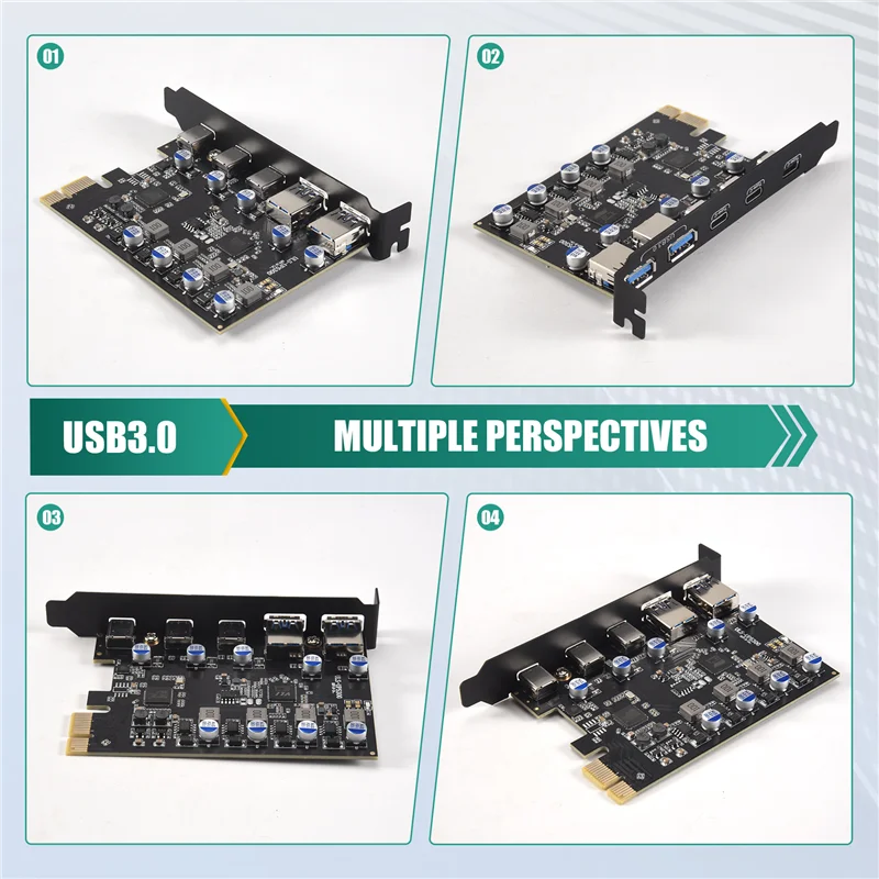 A41Z-Pcie Expansion Card To 5 Port (3X USB C,2X USB 3.0-A ) PCI Express Expansion Card For Windows 10/8/7 And MAC OS 10.8.2
A41Z-Pcie Expansion Card To 5 Port (3X USB C,2X USB 3.0-A ) PCI Express Expansion Card For Windows 10/8/7 And MAC OS 10.8.2