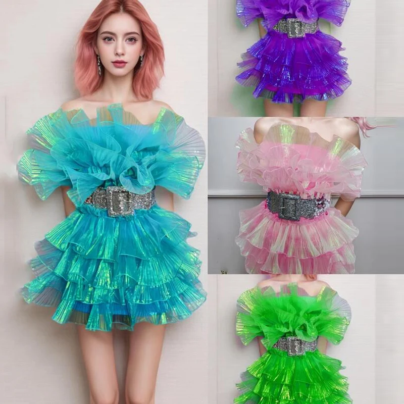 4 Colors Puffy Party Dress Women Group Jazz Dance Costume Gogo Wear Bar Club Ds Dj Stage Performance Festival Outfit XS9533
4 Colors Puffy Party Dress Women Group Jazz Dance Costume Gogo Wear Bar Club Ds Dj Stage Performance Festival Outfit XS9533