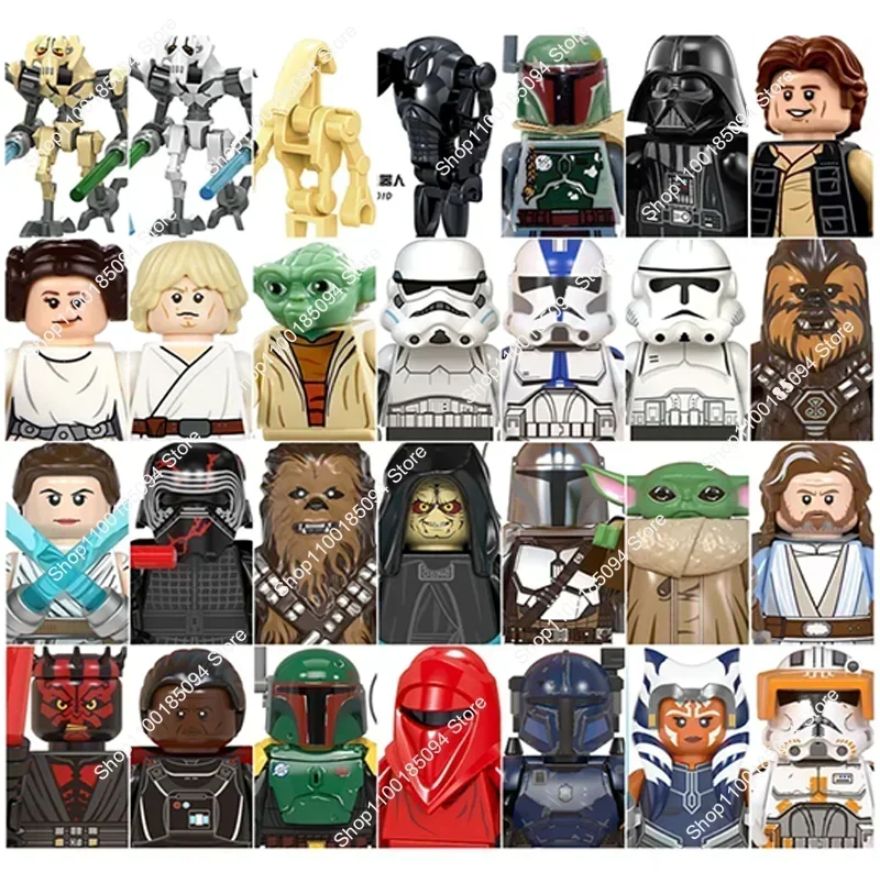 Hot Toys Star Wars Mandalorian Dath Vader Rex Kylo Ren Obi-Wan Luke skywalker Clone Building Blocks Star Bricks MiniFigures Toys 
Hot Toys Star Wars Mandalorian Dath Vader Rex Kylo Ren Obi-Wan Luke skywalker Clone Building Blocks Star Bricks MiniFigures Toys