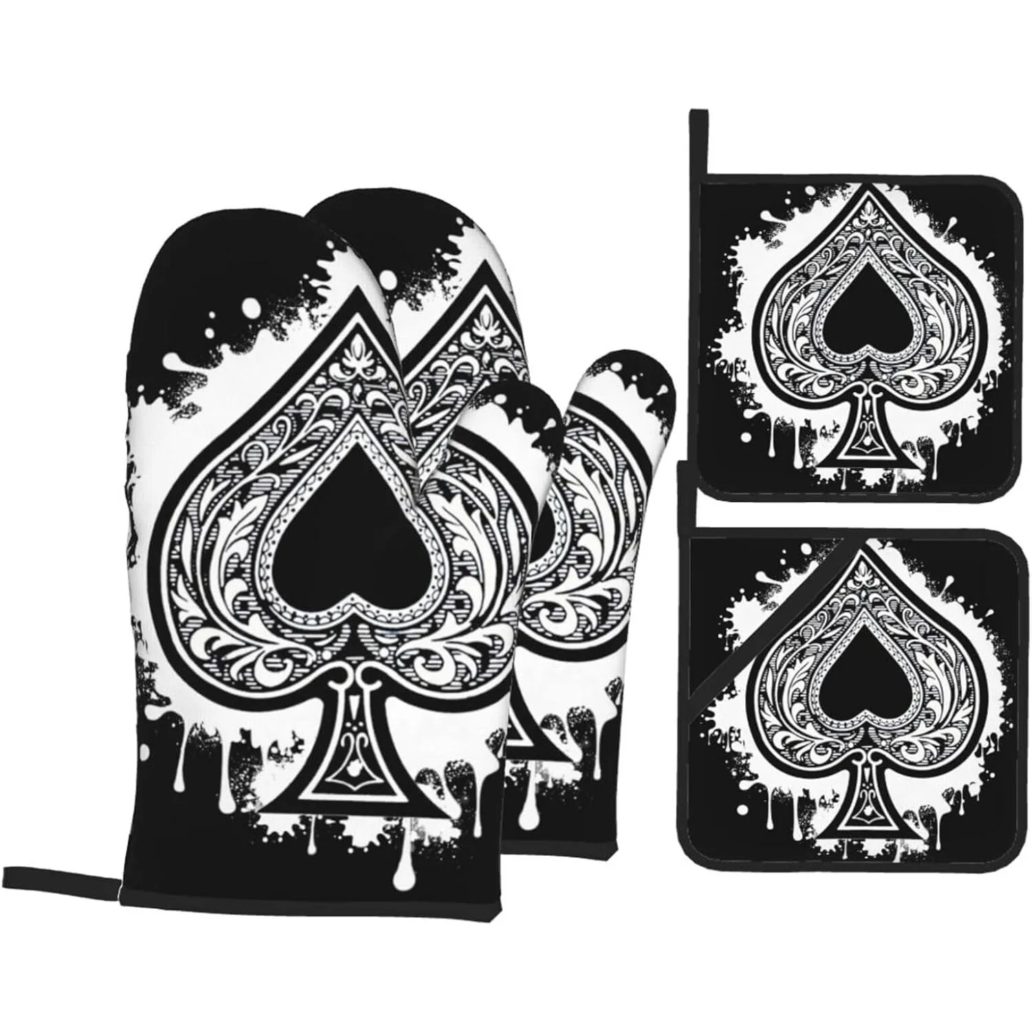 Oven Mitts and Pot Holders 4 Pcs Set High Heat Resistant 500 Degree Extra Thicken Long Kitchen Oven Glove for Cooking
Oven Mitts and Pot Holders 4 Pcs Set High Heat Resistant 500 Degree Extra Thicken Long Kitchen Oven Glove for Cooking