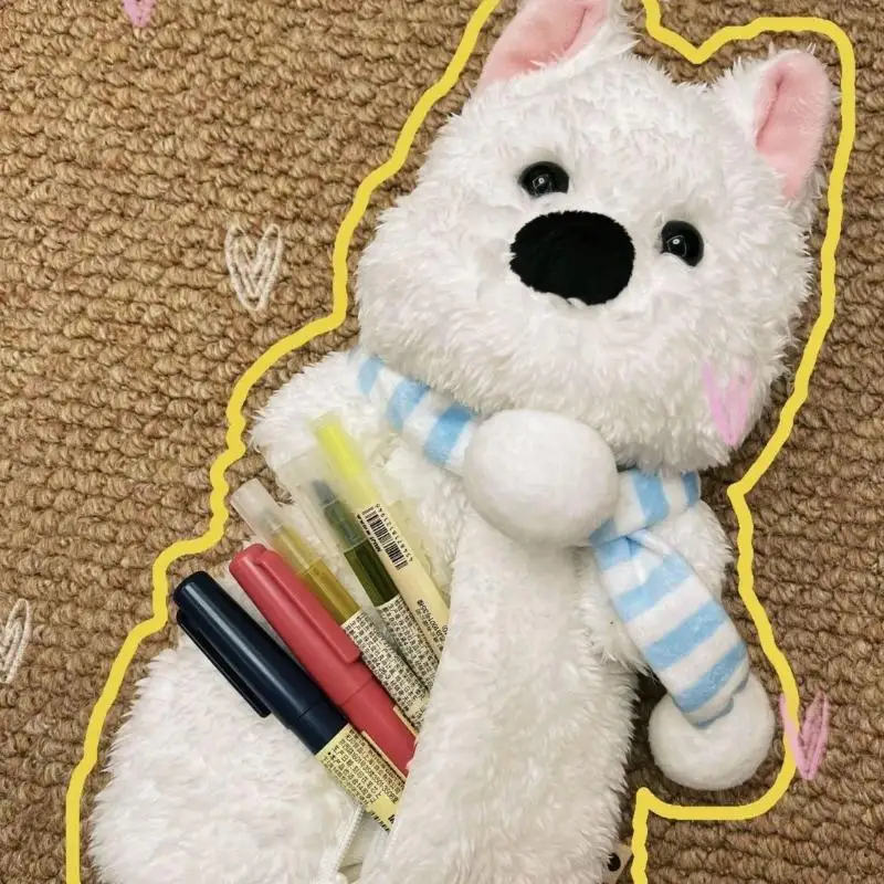 1pcs Cartoon Plush Western Highland Dog Pencil Case Kawaii Plush Animal Doll Bag Multifunctional Large Capacity Stationery Bag
1pcs Cartoon Plush Western Highland Dog Pencil Case Kawaii Plush Animal Doll Bag Multifunctional Large Capacity Stationery Bag