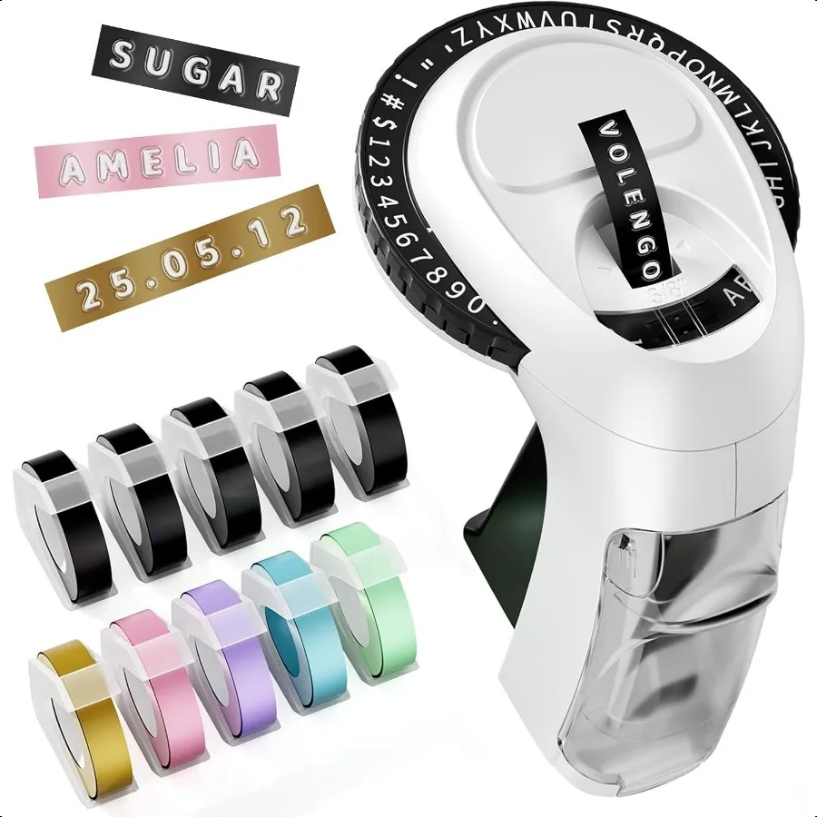 Eming Label Maker hine 10Roll Color 3D ленты Retro Label Maker Old School Руководство Emer для дома DIY Crafts Scrapbook plies 
Eming Label Maker hine 10Roll Color 3D ленты Retro Label Maker Old School Руководство Emer для дома DIY Crafts Scrapbook plies