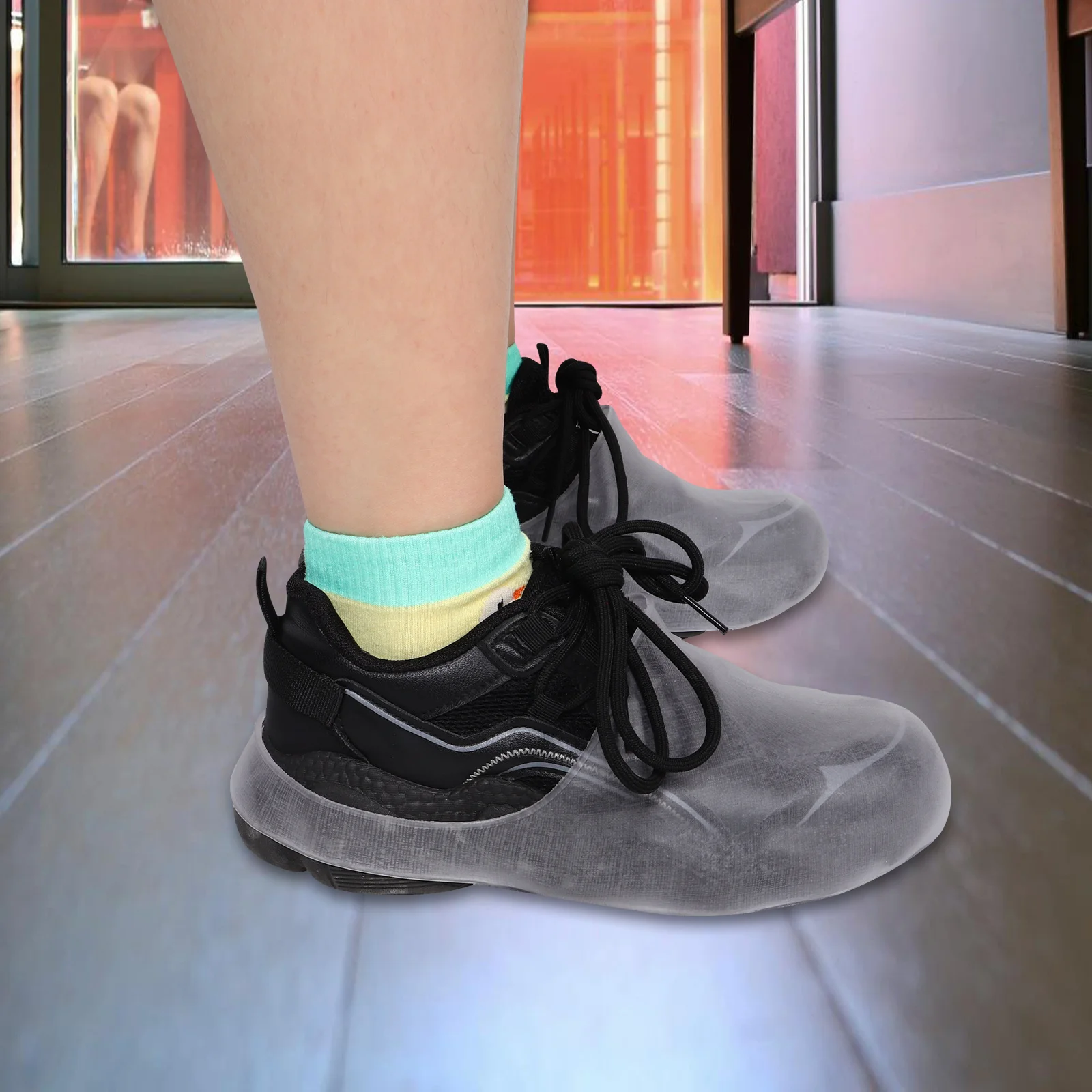 1Pair Reusable No-Sole Shoe Covers Thick Waterproof Breathable Shoe Protectors Rain Boot Covers for Outdoor and Indoor Use 
1Pair Reusable No-Sole Shoe Covers Thick Waterproof Breathable Shoe Protectors Rain Boot Covers for Outdoor and Indoor Use