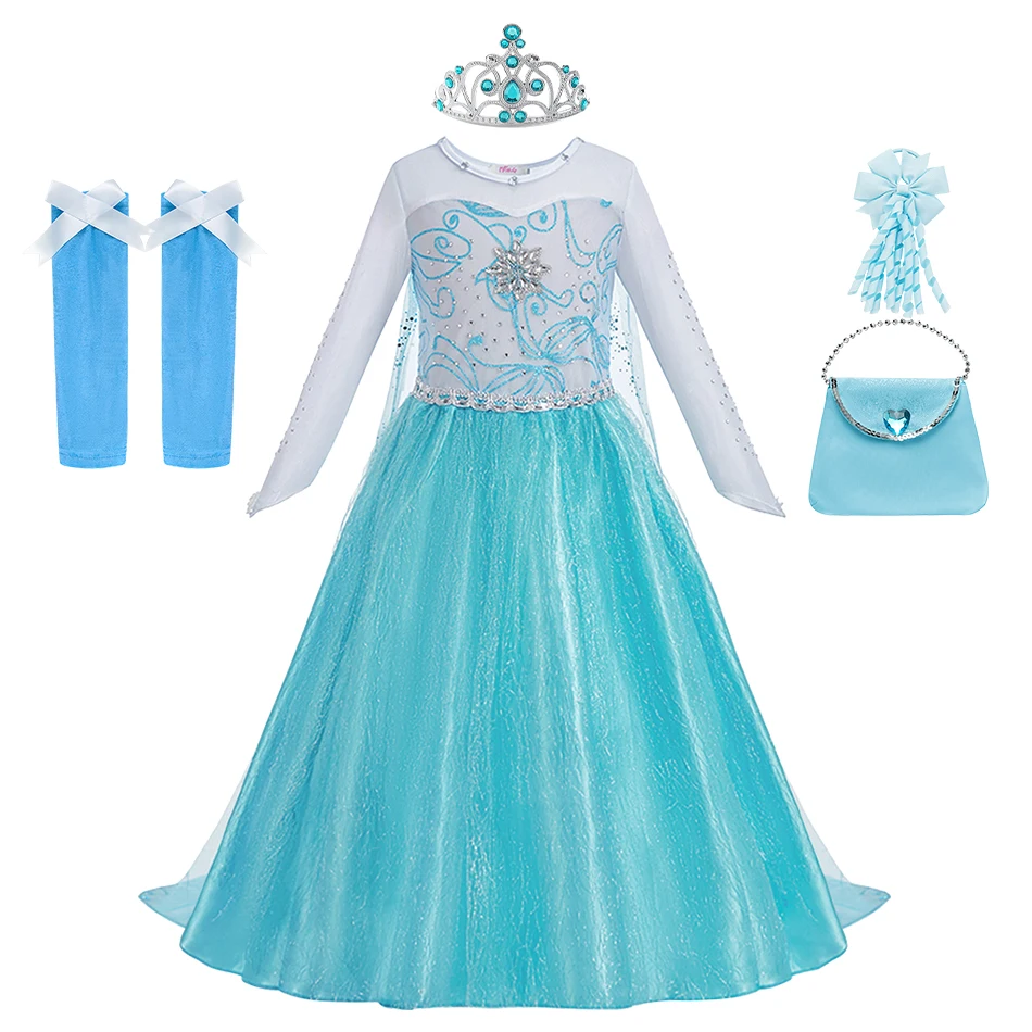 Детские комплекты платьев принцессы Эльзы, детское платье Снежной королевы, карнавальный костюм для девочек, комплект праздничных платьев феи для маленьких девочек, одежда
Детские комплекты платьев принцессы Эльзы, детское платье Снежной королевы, карнавальный костюм для девочек, комплект праздничных платьев феи для маленьких девочек, одежда