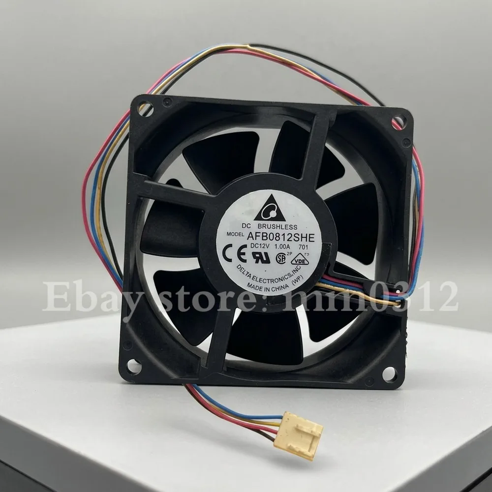 For Delta AFB0812SHE 8038 DC12V 1.00A 4-Wire PWM Cooling Fan
For Delta AFB0812SHE 8038 DC12V 1.00A 4-Wire PWM Cooling Fan