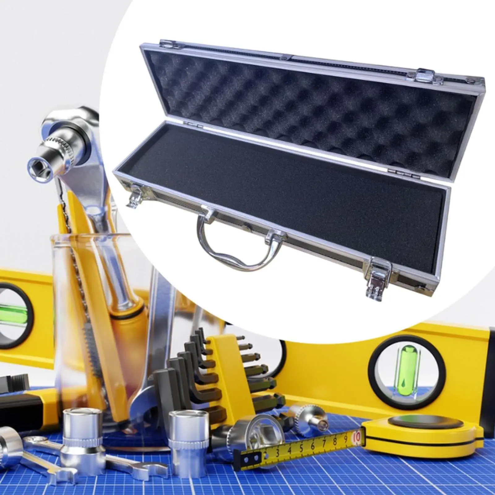 Aluminium Alloy Tool Case Practical Portable Jewelry Organizer Instrument Tool Box for Outdoor Use DIY Projects Travel Mechanics
Aluminium Alloy Tool Case Practical Portable Jewelry Organizer Instrument Tool Box for Outdoor Use DIY Projects Travel Mechanics