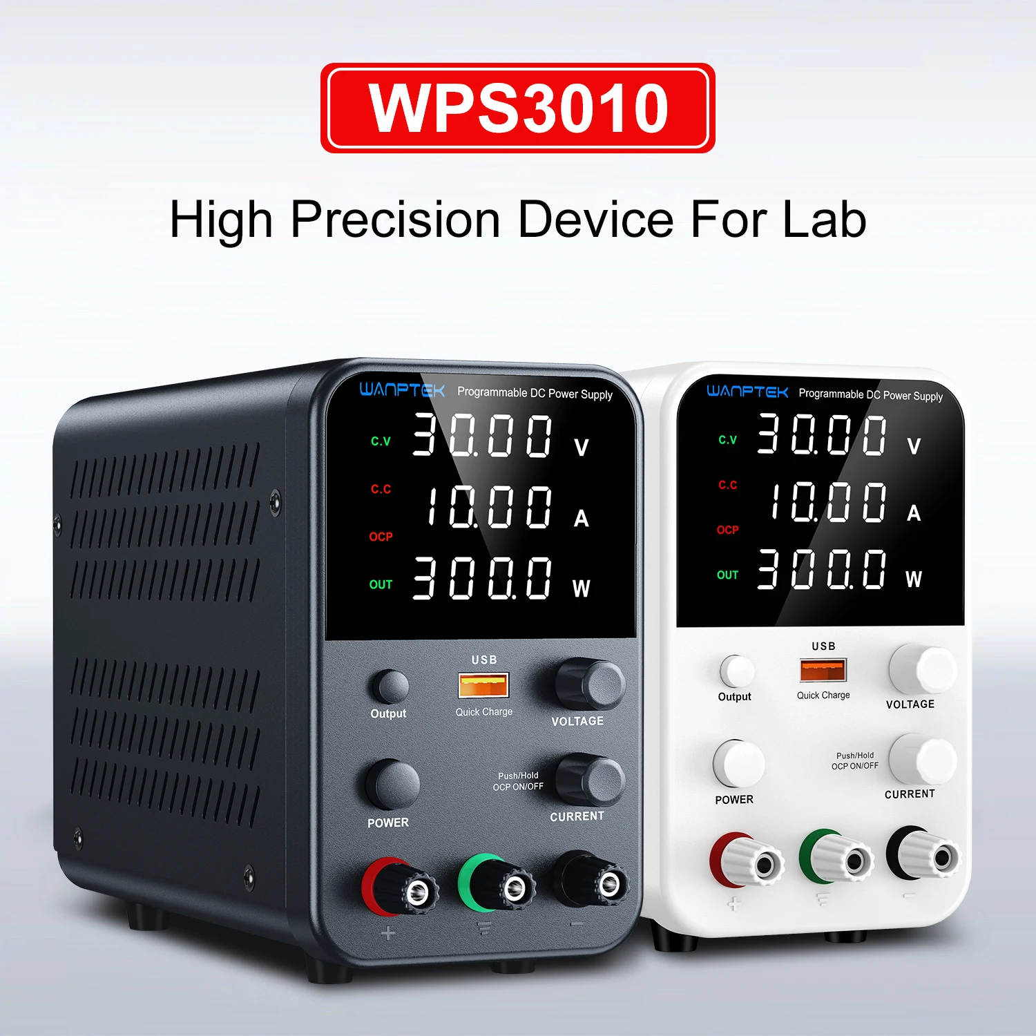 Adjustable Laboratory Power Supply, 30V 10A, 4-digit display, DC switching power supply, USB/Type-C fast charging
Adjustable Laboratory Power Supply, 30V 10A, 4-digit display, DC switching power supply, USB/Type-C fast charging