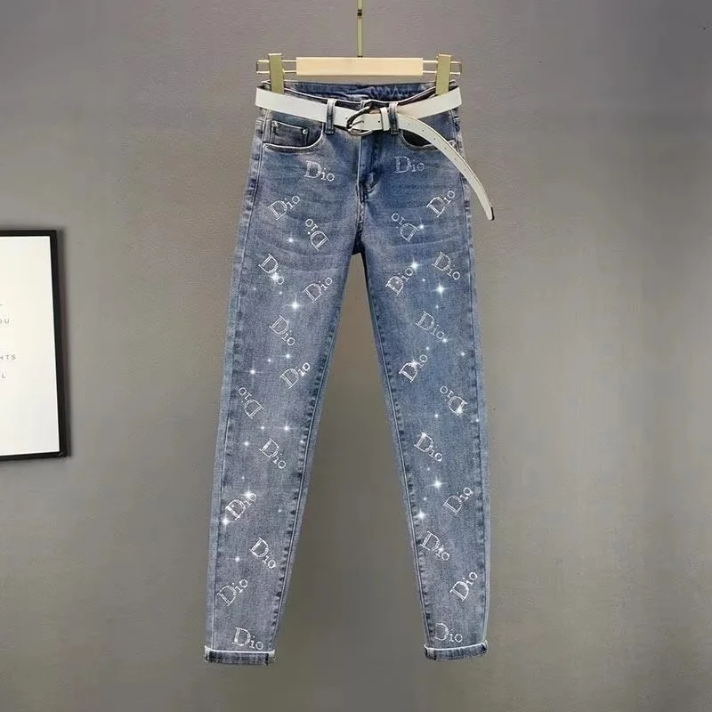 Spring Autumn New Fashion High-Waisted Jeans Women Slim Hot Drilling Denim Pants Ladies Wild Pencil Cowboy Pants Female Trousers
Spring Autumn New Fashion High-Waisted Jeans Women Slim Hot Drilling Denim Pants Ladies Wild Pencil Cowboy Pants Female Trousers