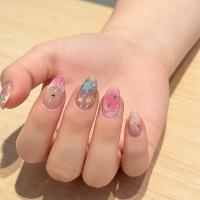 24PCS Silver Almond Press on Nails Crystal Bow Design Black French Shell Star Reusable False Nails Luxury Elegant Style Manicure
24PCS Silver Almond Press on Nails Crystal Bow Design Black French Shell Star Reusable False Nails Luxury Elegant Style Manicure