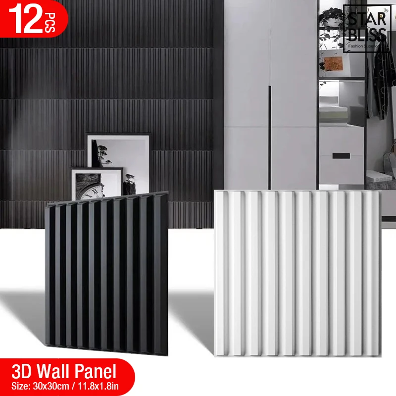 12pcs 30cm Fashionable Simple Line 3D Wall Sticker Wood grain 3D Wall panel Decor Room Living Room Wallpaper Bathroom Waterproof
12pcs 30cm Fashionable Simple Line 3D Wall Sticker Wood grain 3D Wall panel Decor Room Living Room Wallpaper Bathroom Waterproof