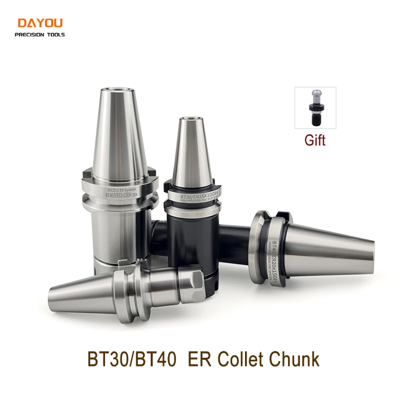 High Precision ≤0.002mm BT30/BT40 Dynamic Balance ER Collet Chuck ,ER16-32, 70-150L CNC Machining Center Spindle Tool Holder
High Precision ≤0.002mm BT30/BT40 Dynamic Balance ER Collet Chuck ,ER16-32, 70-150L CNC Machining Center Spindle Tool Holder