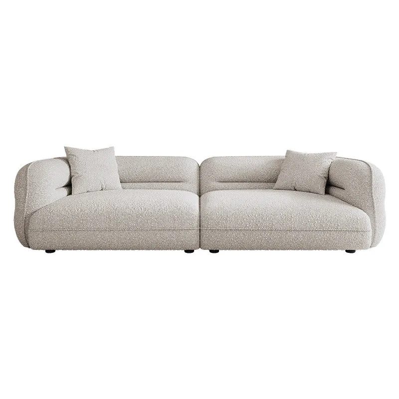 Nordic small apartment living room sofa, designer Bobo ball lamb wool fabric sofa three-person straight row sofa
Nordic small apartment living room sofa, designer Bobo ball lamb wool fabric sofa three-person straight row sofa