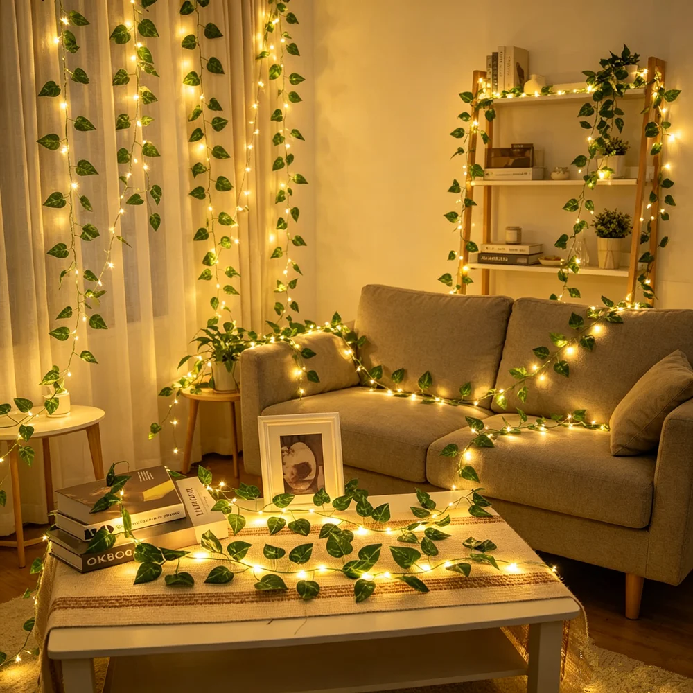 2M/5M LED Garden Fairy Light Wall Patio for Home Bedroom Christmas Decoration Green Leaf Garland Wedding String Lights Battery
2M/5M LED Garden Fairy Light Wall Patio for Home Bedroom Christmas Decoration Green Leaf Garland Wedding String Lights Battery