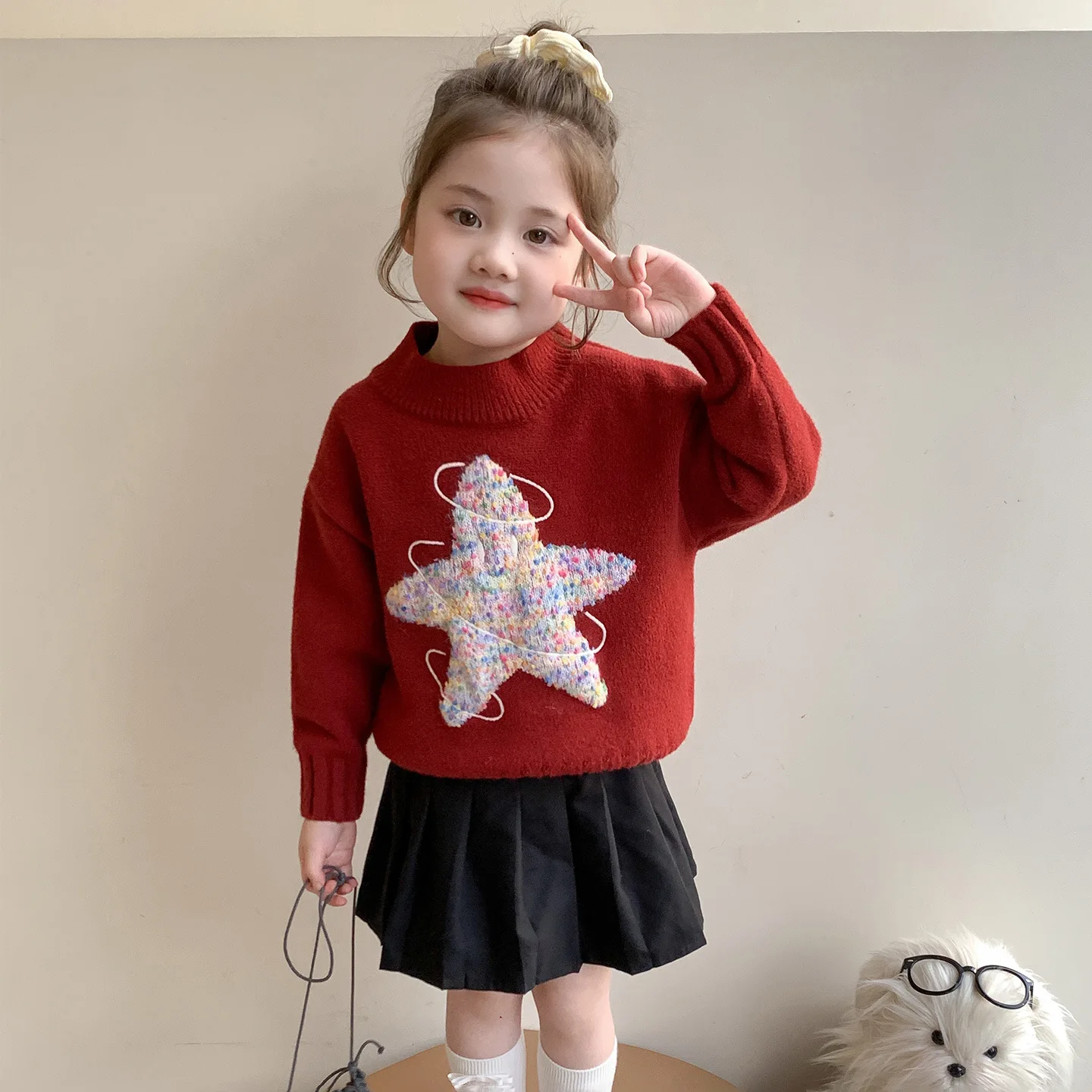UNITIM Toddler Girls Sweater Colorful Pentagram Thicken Warm Infant Girls Knitwear New Winter Casual Kids Baby Girls Pullovers
UNITIM Toddler Girls Sweater Colorful Pentagram Thicken Warm Infant Girls Knitwear New Winter Casual Kids Baby Girls Pullovers