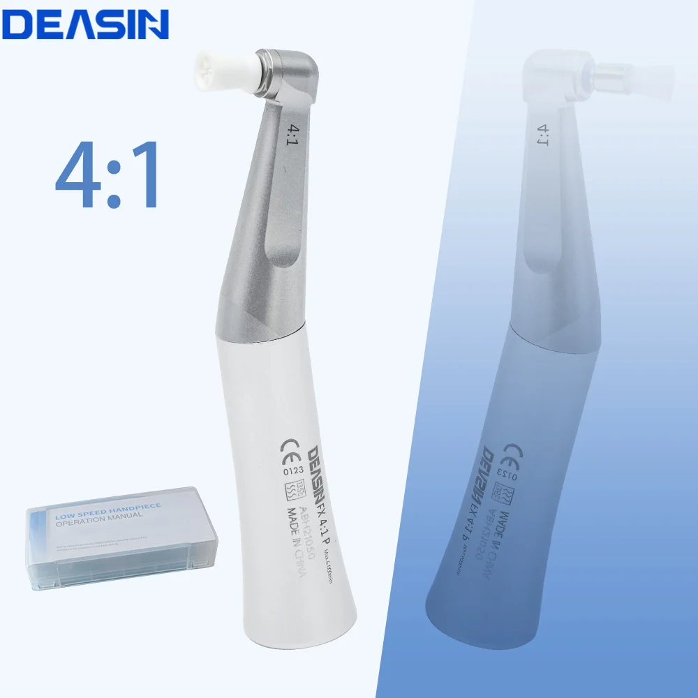 DEASIN Dental 4:1 Prophy Contra Angle Low Speed Handpiece FX41P for Dentisty equipment Prophylaxis Screw-in Cup Prophy Brush
DEASIN Dental 4:1 Prophy Contra Angle Low Speed Handpiece FX41P for Dentisty equipment Prophylaxis Screw-in Cup Prophy Brush