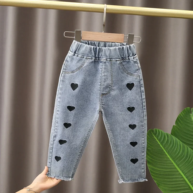 Baby Girls Jeans For Girl Heart Pattern Jeans Kids Girl Spring Autumn Jeans Kid Casual Style Children's Clothing
Baby Girls Jeans For Girl Heart Pattern Jeans Kids Girl Spring Autumn Jeans Kid Casual Style Children's Clothing