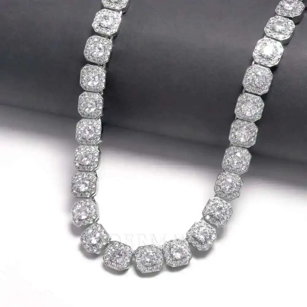10mm/12mm Square Tennis Moissanite Chain with 925silver Moissanite Hiphop Rock-candy Tennis Necklace
10mm/12mm Square Tennis Moissanite Chain with 925silver Moissanite Hiphop Rock-candy Tennis Necklace