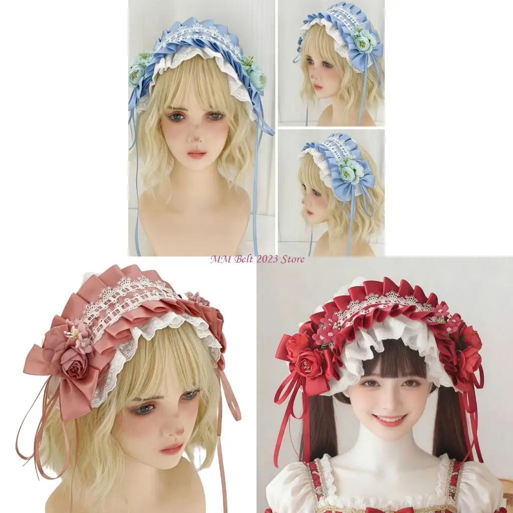 49ME Gothic Headbands Cosplay Rosette Ribbon Hairbands Dark Headwear Makeup Washing Face Hairbands Birthday Party
49ME Gothic Headbands Cosplay Rosette Ribbon Hairbands Dark Headwear Makeup Washing Face Hairbands Birthday Party