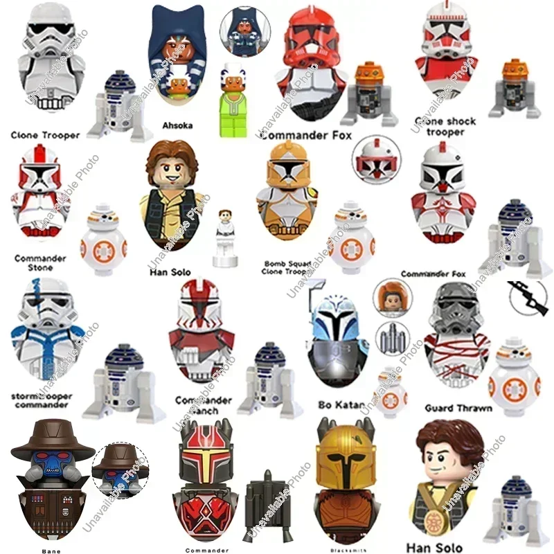 Hot Toys Clone Soldier Star Wars Building Block Mandalorian Guard Thrawn Han Solo Cartoon Brick Anime Mini Assembly Toy Kid Gift
Hot Toys Clone Soldier Star Wars Building Block Mandalorian Guard Thrawn Han Solo Cartoon Brick Anime Mini Assembly Toy Kid Gift