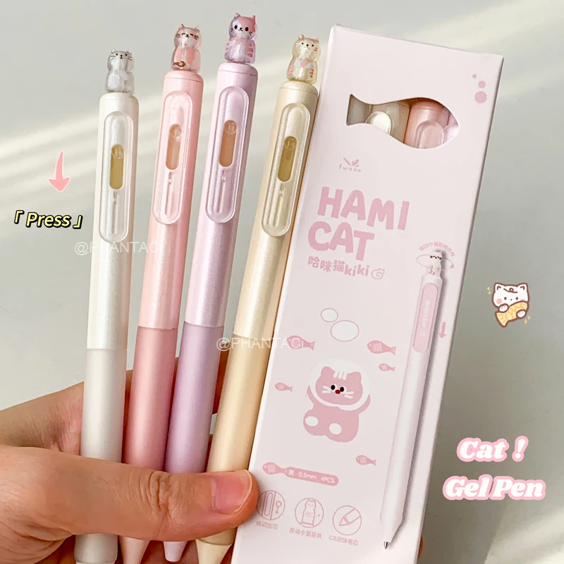 Набор из 4 гелевых ручек в форме кота, 0.5 мм, быстросохнущие, с клипом, для офиса, черные
Набор из 4 гелевых ручек в форме кота, 0.5 мм, быстросохнущие, с клипом, для офиса, черные