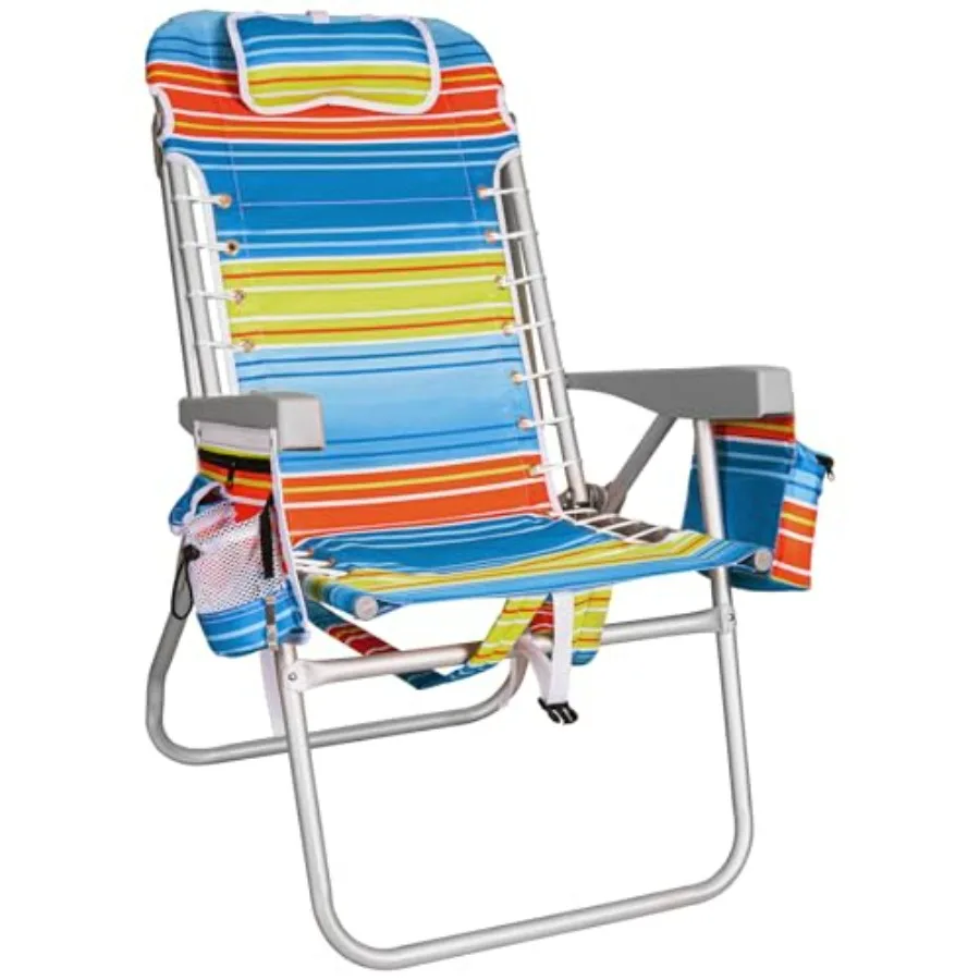 Beach chair for adults, aluminum frame, navy blue, extra wide 17-inch high seat with cooler bag, cup and phone holder, 5-positi
Beach chair for adults, aluminum frame, navy blue, extra wide 17-inch high seat with cooler bag, cup and phone holder, 5-positi