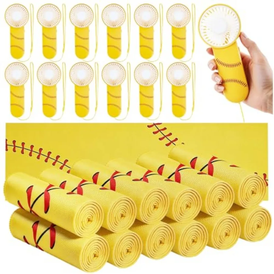 24 Pcs Softball Team Gifts Set, Includes 12 Pcs Softball Cooling Towels and 12 Portable Fans, 40"x12" Workout Sport Towels Mini
24 Pcs Softball Team Gifts Set, Includes 12 Pcs Softball Cooling Towels and 12 Portable Fans, 40"x12" Workout Sport Towels Mini