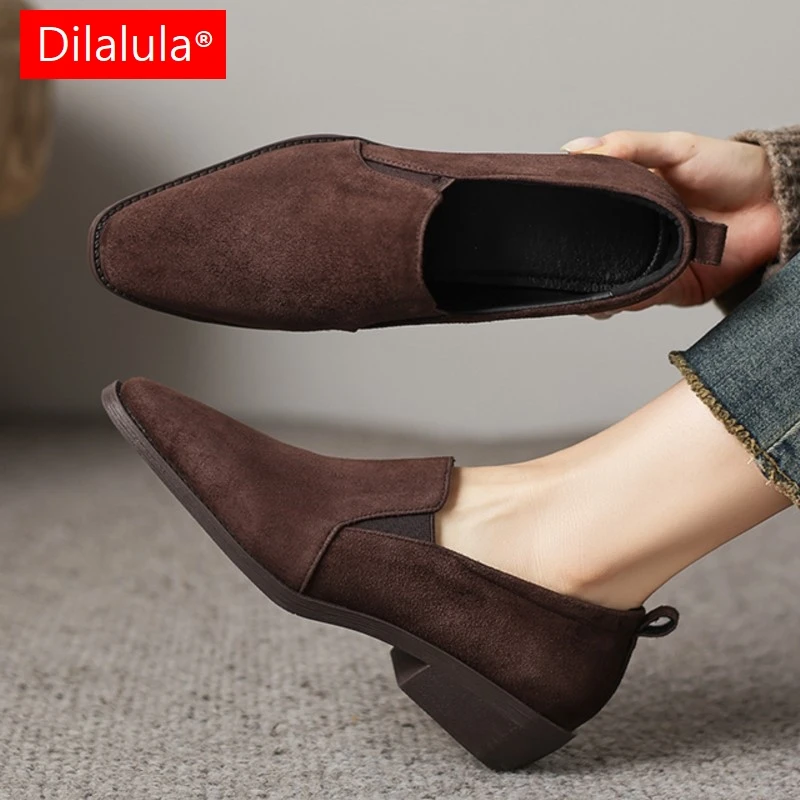 Dilalula 2026 New Kid Suede women's Pumps Square Toe Elastic Band Closure Mature Pumps Female Med Thick Heels Leather Shoes
Dilalula 2026 New Kid Suede women's Pumps Square Toe Elastic Band Closure Mature Pumps Female Med Thick Heels Leather Shoes