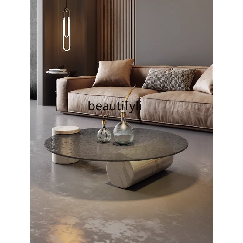 Light Luxury round Tempered Changhong Glass Tea Table Italian Minimalist Designer Model High-Grade Water Ripple Tea Table
Light Luxury round Tempered Changhong Glass Tea Table Italian Minimalist Designer Model High-Grade Water Ripple Tea Table