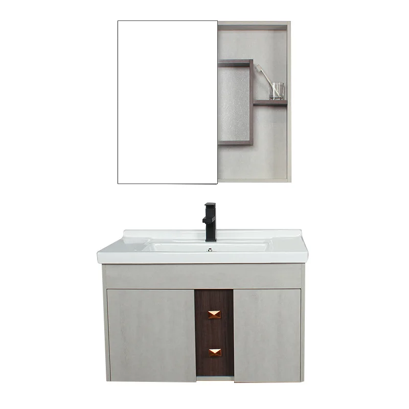 Модный и простой шкаф для ванной комнаты, комбинированный настенный умывальник для небольшой квартиры, напольный умывальник
Модный и простой шкаф для ванной комнаты, комбинированный настенный умывальник для небольшой квартиры, напольный умывальник