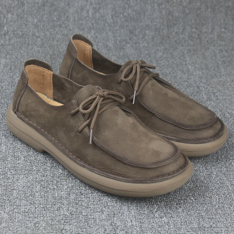 Spring Summer Men's Leather oes Comfortable Breathable Casual Slip-On Retro Soft Bot Lace-Up Faion Single oes
Spring Summer Men's Leather oes Comfortable Breathable Casual Slip-On Retro Soft Bot Lace-Up Faion Single oes