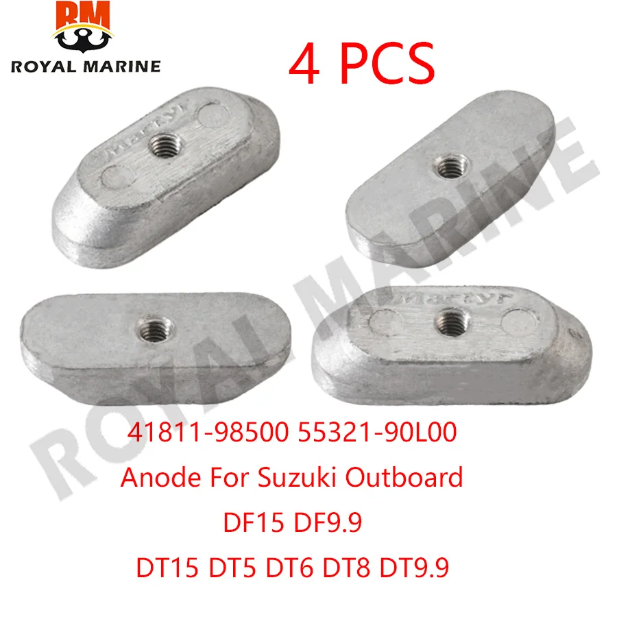 41811-98500 55320-98400 55321-90L00 Anode,PROTECTION 4 Pcs For Suzuki Outboard Motor 2T DT5-DT15 4T DF9.9 DF15 boat engine parts
41811-98500 55320-98400 55321-90L00 Anode,PROTECTION 4 Pcs For Suzuki Outboard Motor 2T DT5-DT15 4T DF9.9 DF15 boat engine parts