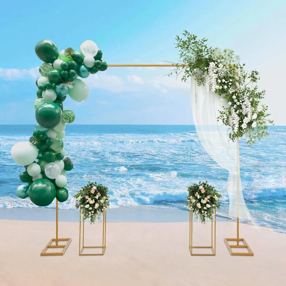 Wedding Arch Backdrop Stand with Flower Stands 6.6*6.6 FT Wedding Arches Frame for Wedding Birthday Party Decoration
Wedding Arch Backdrop Stand with Flower Stands 6.6*6.6 FT Wedding Arches Frame for Wedding Birthday Party Decoration
