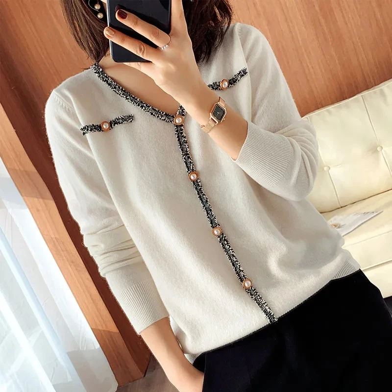 Korean Fashion Female Clothing Knitwear Spring New In Pearl Tops For Womens 2024 Shirts And Blouses Pullover Oversized T-Shirt
Korean Fashion Female Clothing Knitwear Spring New In Pearl Tops For Womens 2024 Shirts And Blouses Pullover Oversized T-Shirt