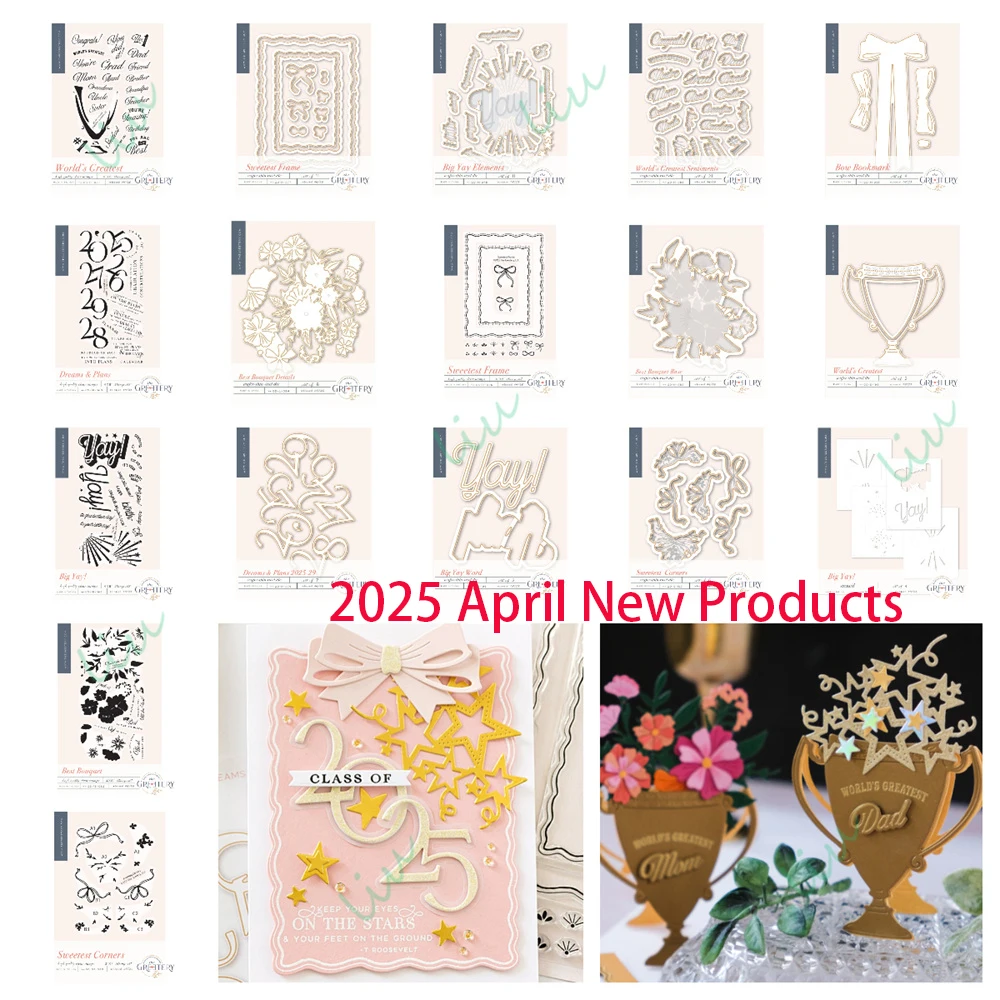 Metal Cutting Dies Stamps Stencils DIY Handmade Diary Album Card Graduation Season Bouquet Bowknot Digital Mould 2025 April New
Metal Cutting Dies Stamps Stencils DIY Handmade Diary Album Card Graduation Season Bouquet Bowknot Digital Mould 2025 April New