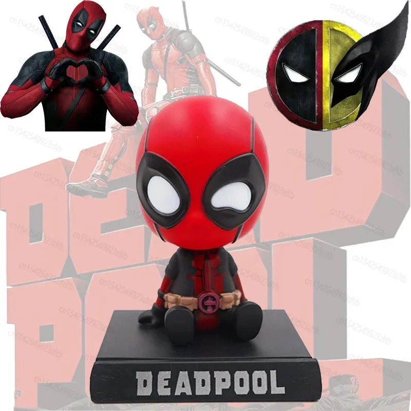 New Hot Toys The Avengers Deadpool Car Tabletop Ornament Bobble Head Shaking Head Doll Auto Interior Kawaii Child Gifts
New Hot Toys The Avengers Deadpool Car Tabletop Ornament Bobble Head Shaking Head Doll Auto Interior Kawaii Child Gifts