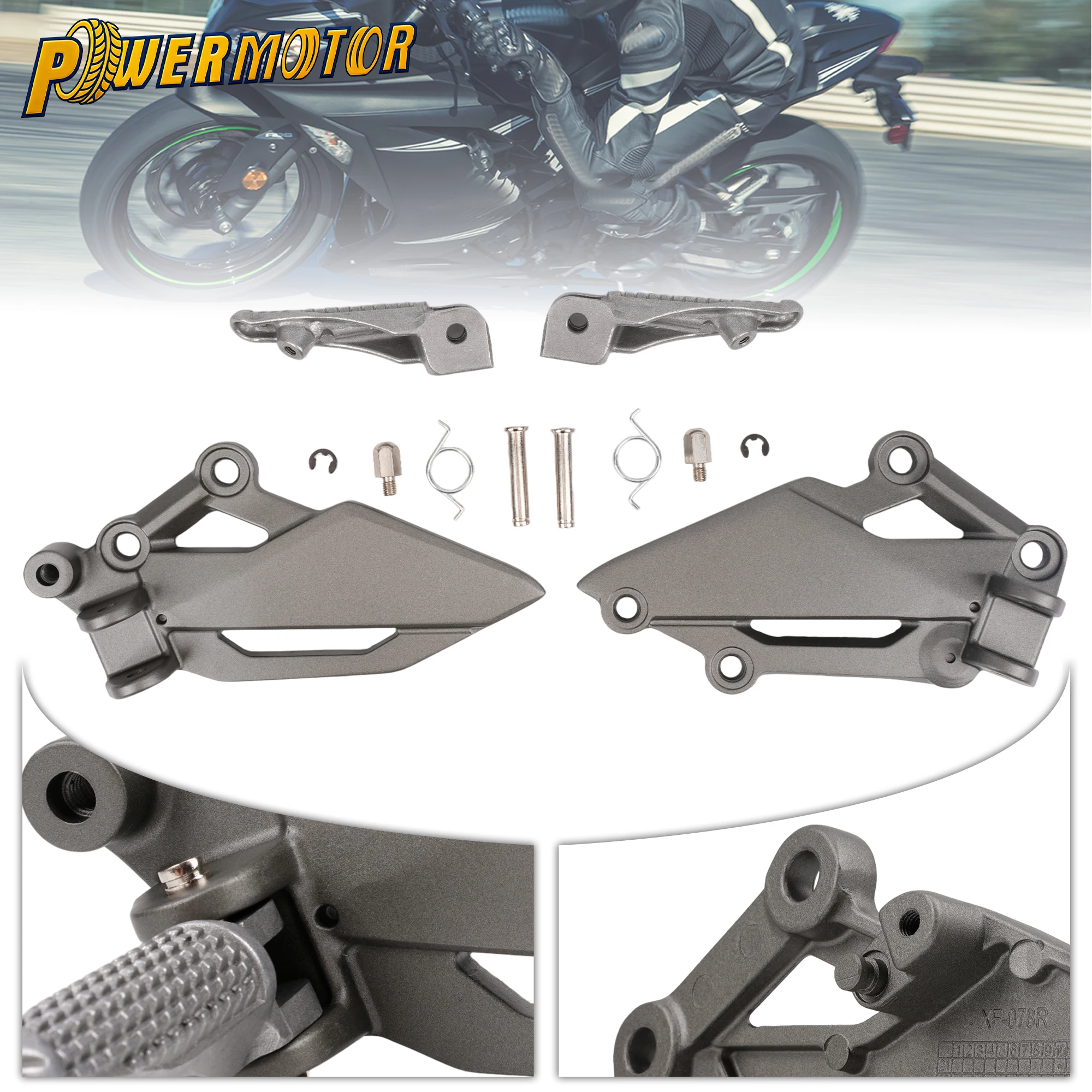 1 Pair Motorcycle Foot Pedal Bracket For KAWASAKI NINJA 250 300 R Z250 Z300 EX250 EX300 2013-2018 Front Footrest Accessories
1 Pair Motorcycle Foot Pedal Bracket For KAWASAKI NINJA 250 300 R Z250 Z300 EX250 EX300 2013-2018 Front Footrest Accessories