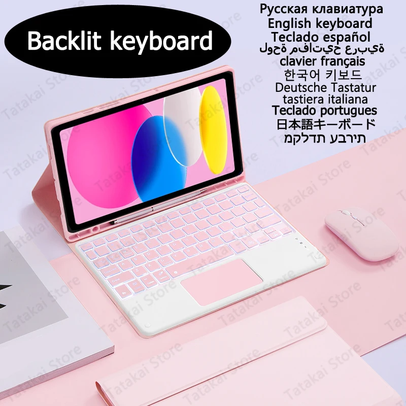 Backlit Keyboard with Touchpad for iPad A16 Case 11 inch Stand Cover Capa for iPad 11th Generation Keyboard Case English Spanish
Backlit Keyboard with Touchpad for iPad A16 Case 11 inch Stand Cover Capa for iPad 11th Generation Keyboard Case English Spanish