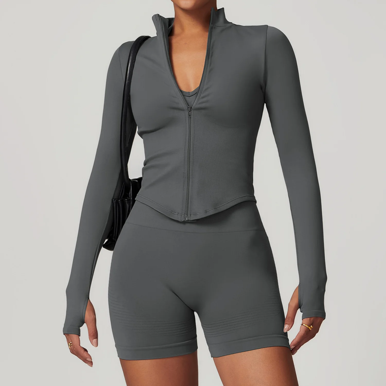 Yoga Jacket Women Tracksuit Long Sleeve Quick Dry Zipper Slim Fit Sport Active Wear Female Clothing 2025 Black White
Yoga Jacket Women Tracksuit Long Sleeve Quick Dry Zipper Slim Fit Sport Active Wear Female Clothing 2025 Black White