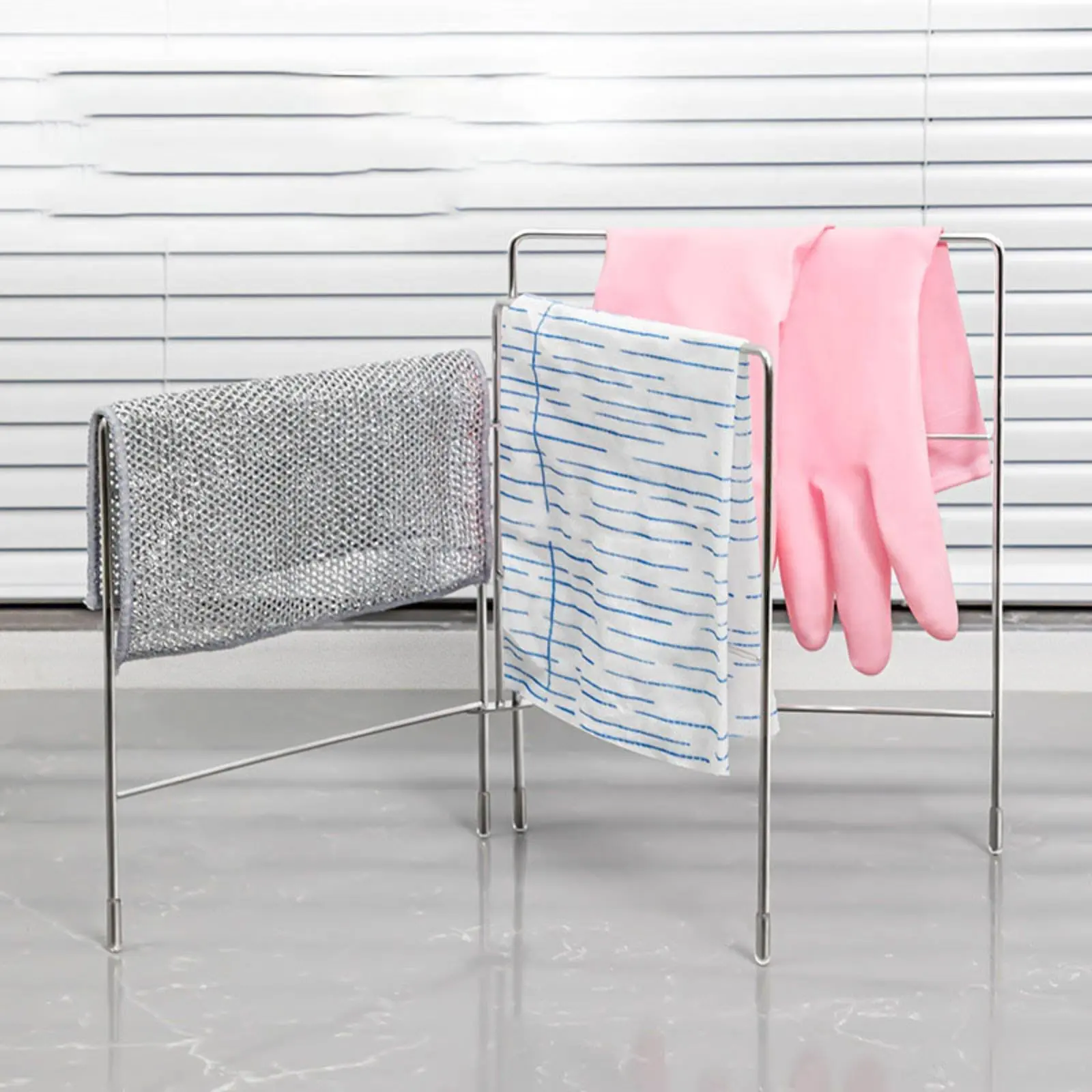 Foldable Dishcloth Rack Rust-Resistant Folding Dishcloth Rack Stainless Steel Drying Stand Space-Saving for Bathroom
Foldable Dishcloth Rack Rust-Resistant Folding Dishcloth Rack Stainless Steel Drying Stand Space-Saving for Bathroom
