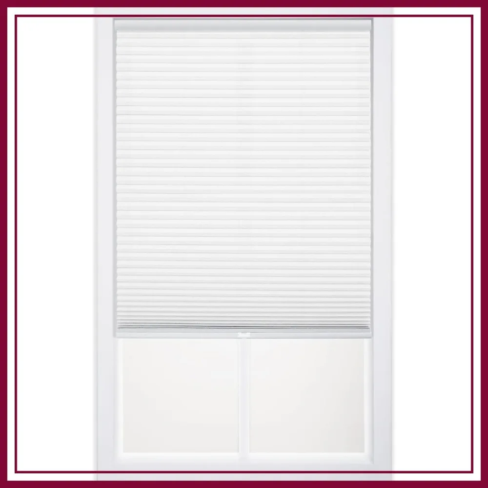 Cordless 1" Light Filtering Cellular Shade, 72" W x 48" H, White - Easy Install, Energy Saving
Cordless 1" Light Filtering Cellular Shade, 72" W x 48" H, White - Easy Install, Energy Saving