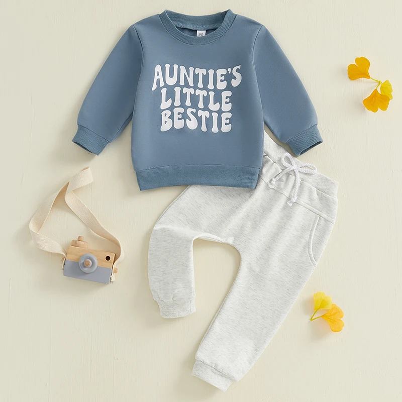 Baby Boys Pants Set Long Sleeve Crew Neck Letters Print Sweatshirt with Elastic Waist Sweatpants Infant Boys Tracksuits Clothes
Baby Boys Pants Set Long Sleeve Crew Neck Letters Print Sweatshirt with Elastic Waist Sweatpants Infant Boys Tracksuits Clothes
