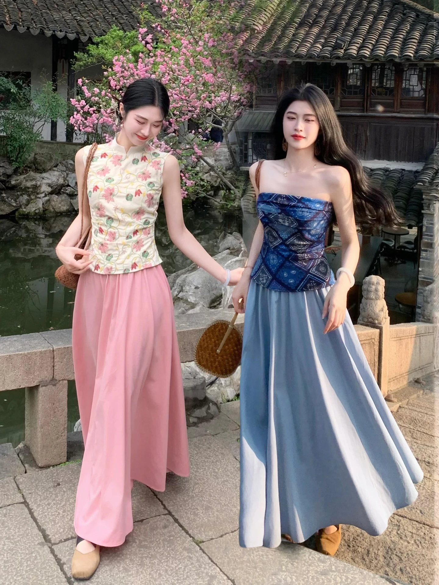 Lingxian Zhihe Qingyu Su Pailou New Chinese Style Women's Half Skirt in Lyocell Cotton High Waist Maxi Skirt for Spring Summer
Lingxian Zhihe Qingyu Su Pailou New Chinese Style Women's Half Skirt in Lyocell Cotton High Waist Maxi Skirt for Spring Summer