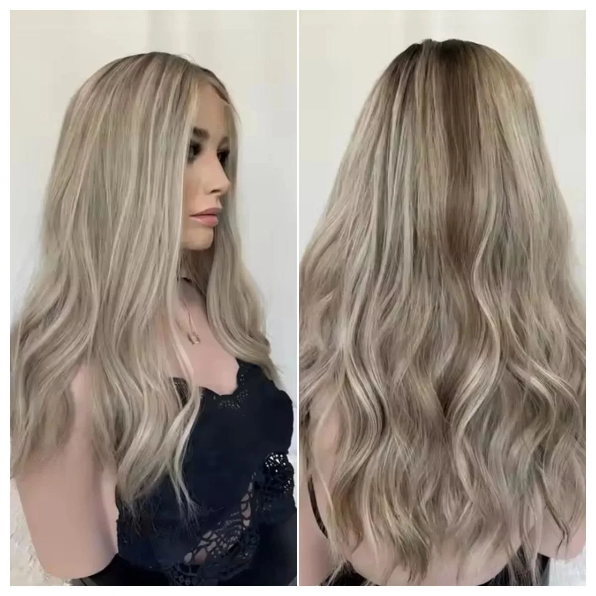 Platinum Blonde Highlights Long Curly Wig with Dark Roots Heat-Resistant Synthetic Wig for Women Cosplay Daily Wear
Platinum Blonde Highlights Long Curly Wig with Dark Roots Heat-Resistant Synthetic Wig for Women Cosplay Daily Wear