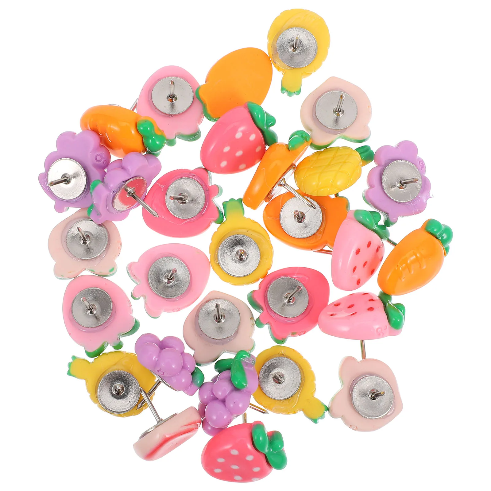 30 Pcs Vegetables and Fruits Pushpin Bulletin Board Pins Cork Cute Resin Accessories
30 Pcs Vegetables and Fruits Pushpin Bulletin Board Pins Cork Cute Resin Accessories