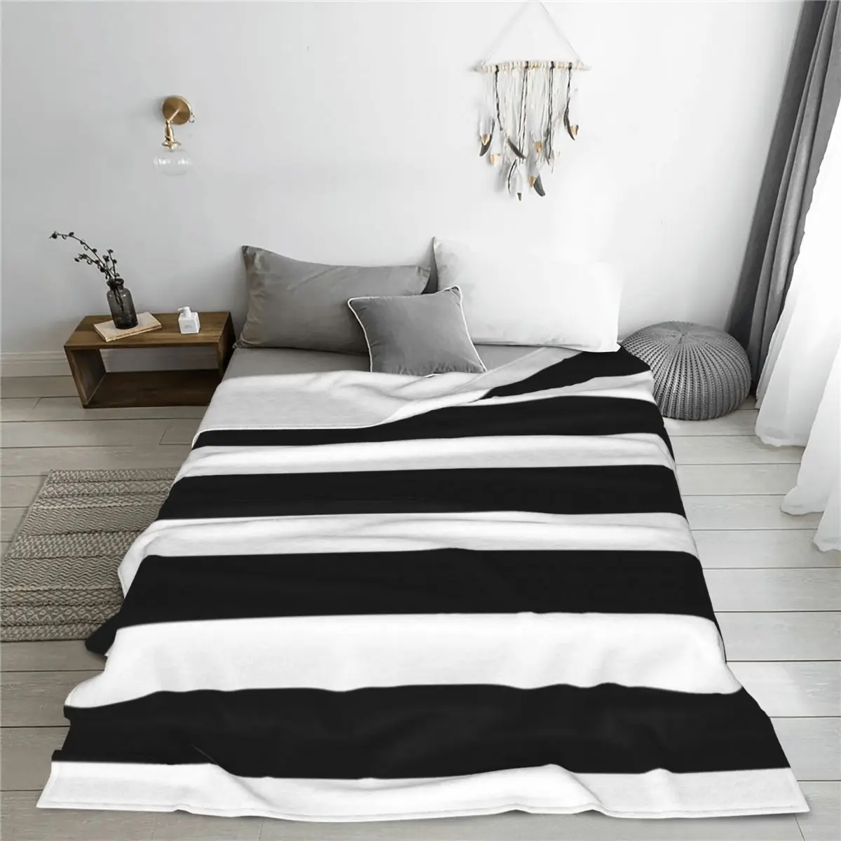 Large Black And White Cabana Stripe Blankets Fleece Super Soft Throw Blankets for Couch Bedding Travel Throws Bedspread Quilt
Large Black And White Cabana Stripe Blankets Fleece Super Soft Throw Blankets for Couch Bedding Travel Throws Bedspread Quilt