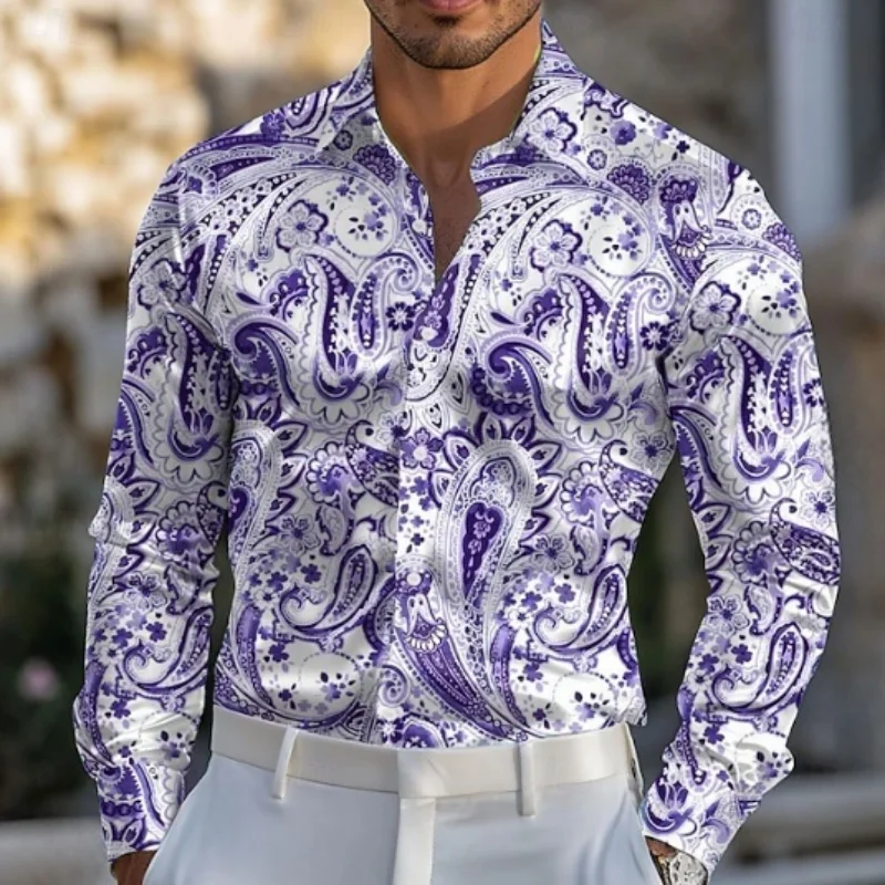 men's long sleeved shirt with digital printing, casual and comfortable, fashionable to wear, luxurious and slim fit
men's long sleeved shirt with digital printing, casual and comfortable, fashionable to wear, luxurious and slim fit