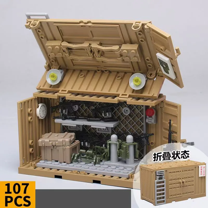Military Container weapon Storage Room Building Blocks Set Creative Construction Bricks Toy for Children Youngsters
Military Container weapon Storage Room Building Blocks Set Creative Construction Bricks Toy for Children Youngsters