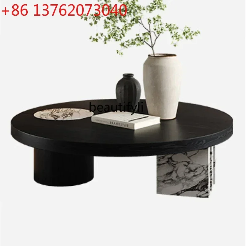 FF Mid-Ancient Tea Table round Solid Wood Vintage Natural Marble Tea Table Living Room Black Luxury Stone
FF Mid-Ancient Tea Table round Solid Wood Vintage Natural Marble Tea Table Living Room Black Luxury Stone