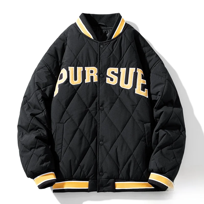 Мужская зимняя хлопковая куртка с утеплением, воротником-бомбером и вышивкой букв, теплая верхняя одежда из полиэфирного волокна, повседневное пальто
Мужская зимняя хлопковая куртка с утеплением, воротником-бомбером и вышивкой букв, теплая верхняя одежда из полиэфирного волокна, повседневное пальто