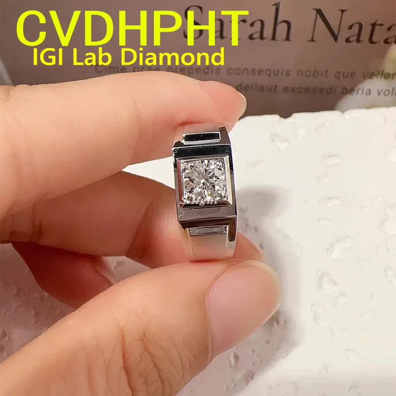 1 2 3 5Ct Solid 18K White Gold Man Ring IGI Lab Growing Diamond Ring Round D VS1 Diamond wedding ring Engagement Ring
1 2 3 5Ct Solid 18K White Gold Man Ring IGI Lab Growing Diamond Ring Round D VS1 Diamond wedding ring Engagement Ring